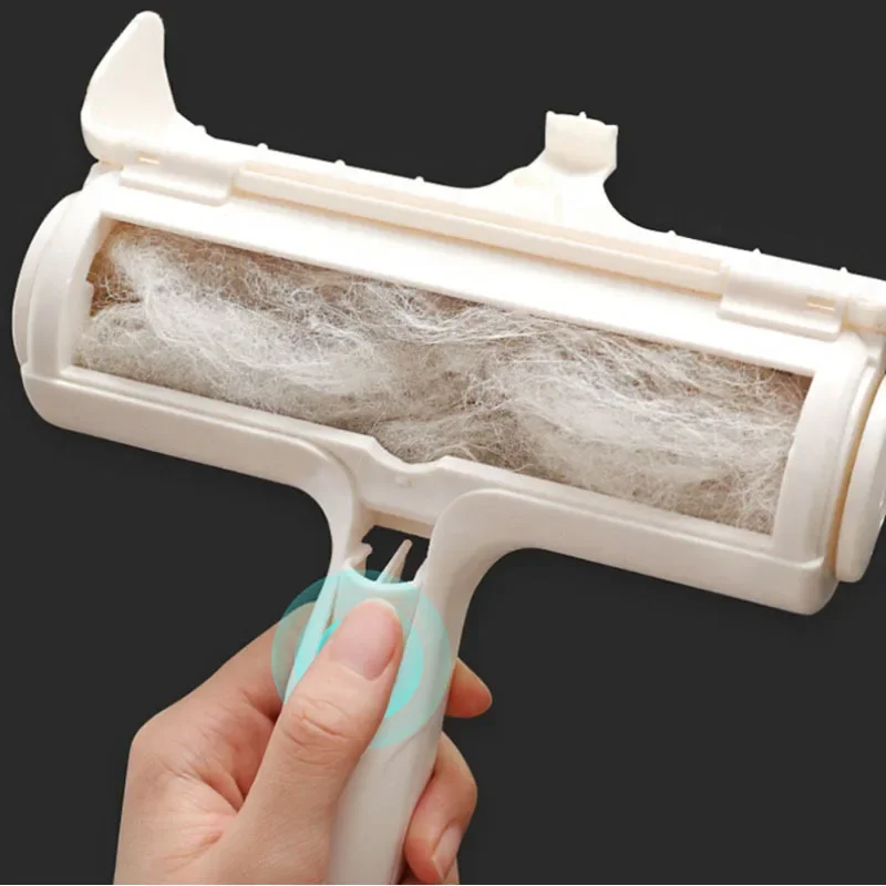 Pet Hair Roller Remover Lint Brush 2-Way Dog Cat Comb Tool Convenient Cleaning Dog Cat Fur Brush Base Home Sofa Clothe Cleaning,pet hair brush