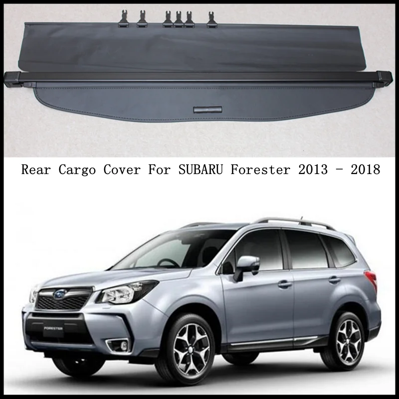 Rear Cargo Cover For SUBARU Forester 2013 2014 2015 Privacy Trunk Screen Security Shield Shade Stretchable Parts