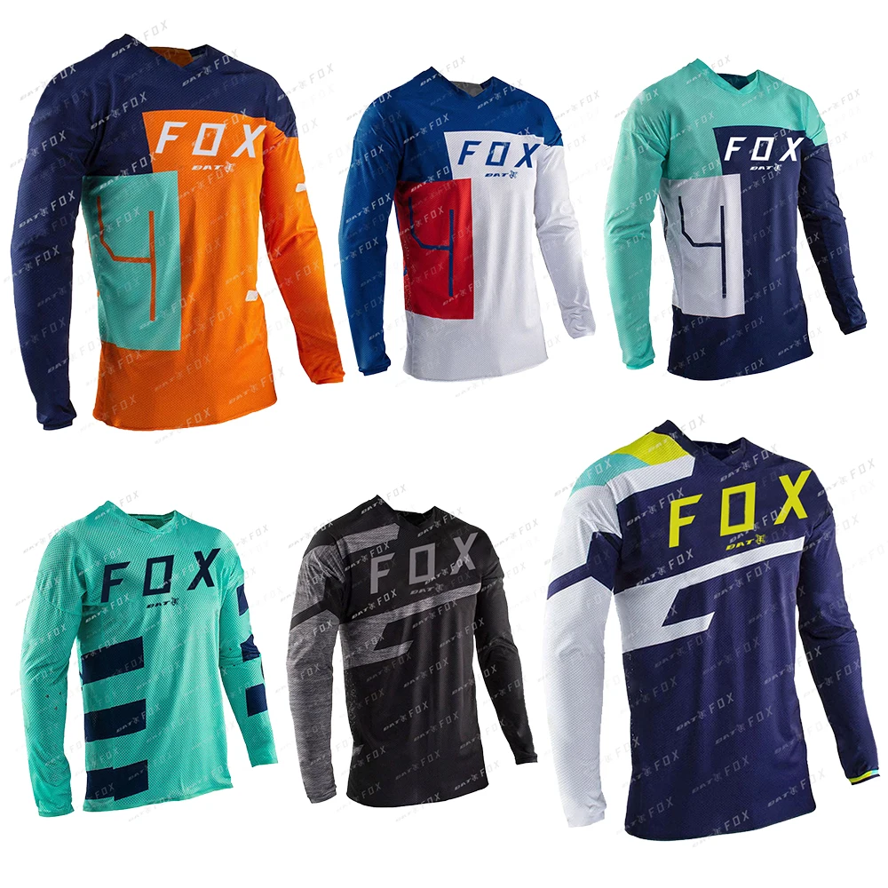 

Men's BAT FOX Mountain Bike Shirts Downhill Jersey Enduro MTB Shirt Offroad DH Bicycle Motocross Jersey Camisas Ciclismo