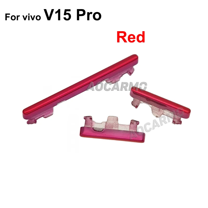 Aocarmo For Vivo V15 V15Pro 전원 켜기/끄기 볼륨 버튼 측면 키 교체 부품