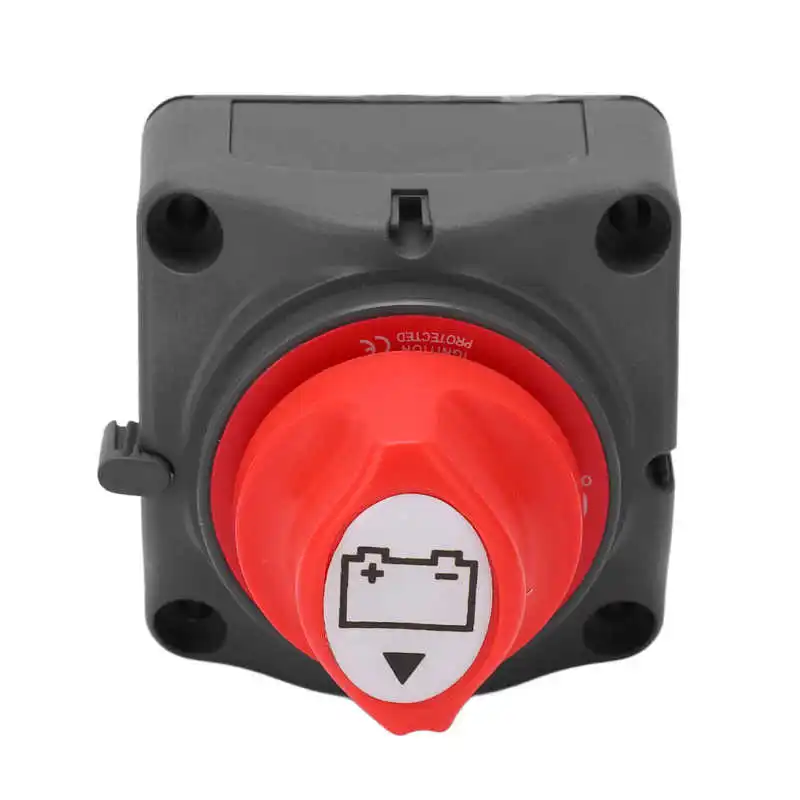 Battery Isolator Switch Heat Resistant Universal ABS On Off 12‑48VDC Battery Selector Switch 275A for Car for RV for ATV car battery terminal link switch quick cut off disconnect isolator switch car truck vehicle parts auto accessories