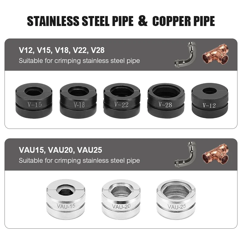 Hydraulic Pipe Crimping Jaw TH U Pipe for Pex Fittings and V M VAU VUS press moulds for Cooper Cube pex pipe crimping tools hydraulic pipe crimping tools hydraulic crimping tool