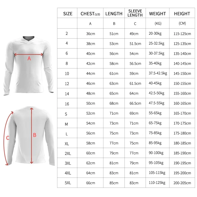 Men Football Shirt Long Sleeve Soccer Uniform Shirt Professional Throwback Jersey Breathable Football Team Jersey Clothes