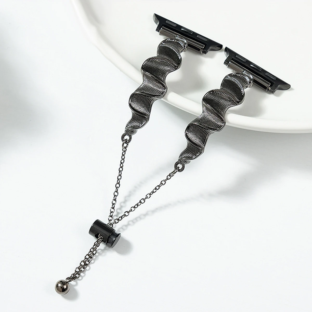 حزام معدني للنساء لساعة أبل 10 باند 42 مللي متر 41...