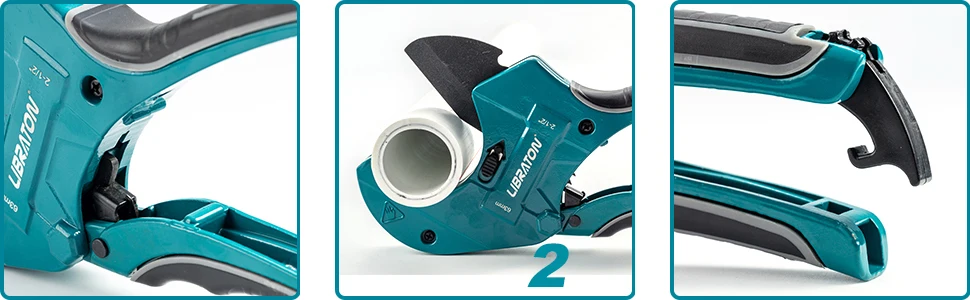 Libraton PVC Pipe Cutter Heavy-duty Up to 42mm / 63mm, Large PVC Cutter, Plastic Pipe Cutter for Cutting PVC Plastic Pipe