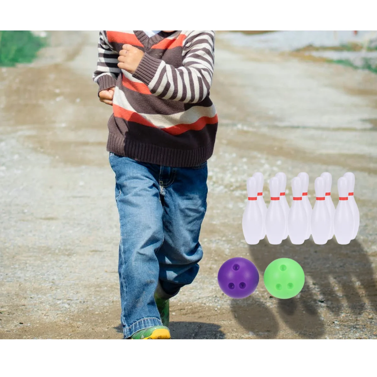 12Pcs Kids Bowling Toy Set Premium Material Durable Eco Friendly Children Play Parents Activity Educational BowlingSet