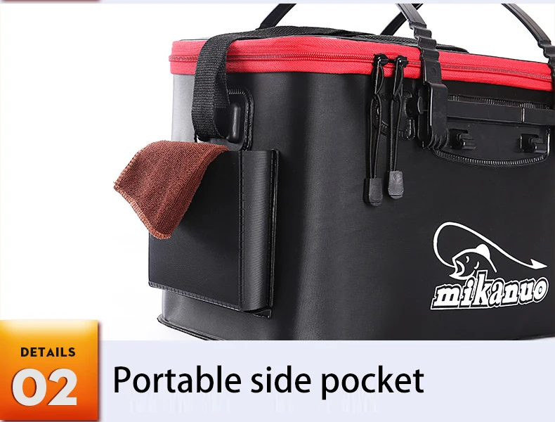 Thickened Foldable Fish Bucket Multi-Functional EVA Fishing Bag EVA Water Tank  Bucket Camping Fishing Tackle Live Fish Container