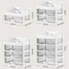 Storage Box Desktop Storage Drawer Hair Decoration Multi-layer Cabinet Cosmetics Multi-functional Jewelry Stationery Organizers 6