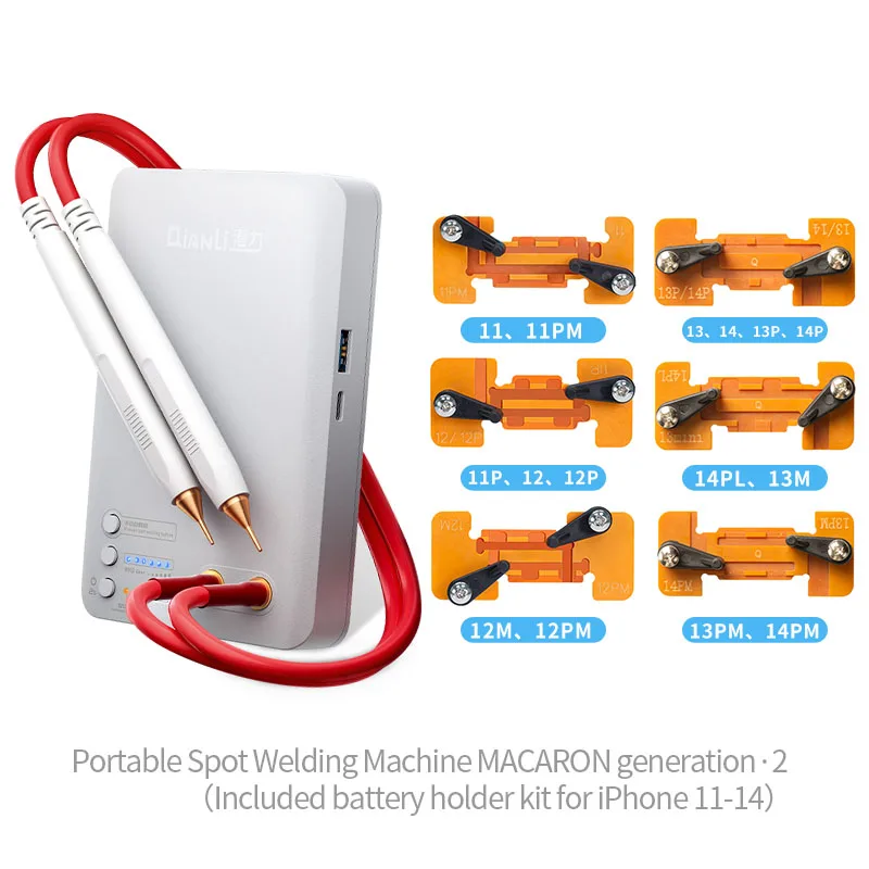 

New QianLi Macaron Portable Spot Welding Machine for IPhone 11-14 Series Battery Flex Soldering Repair Tool