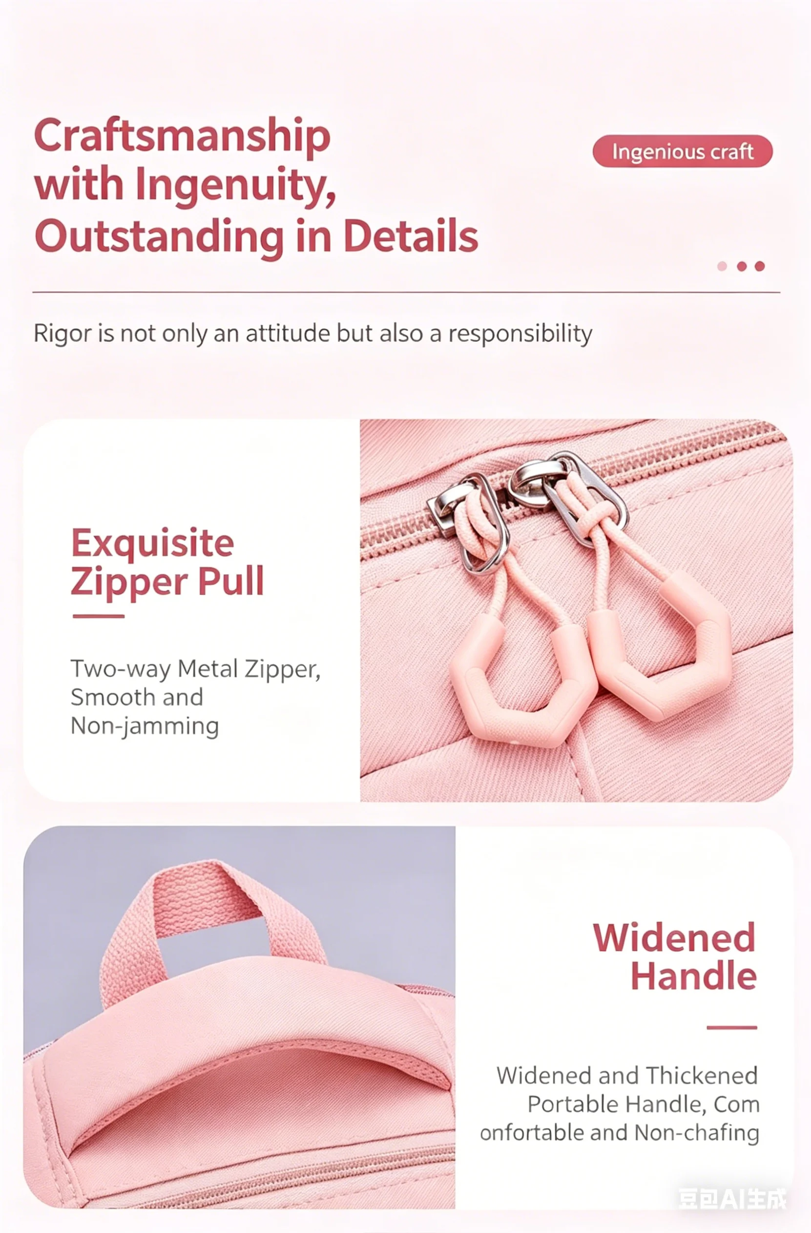Ergonomic Spine Protecting School Backpack For Girls Waterproof Image 10