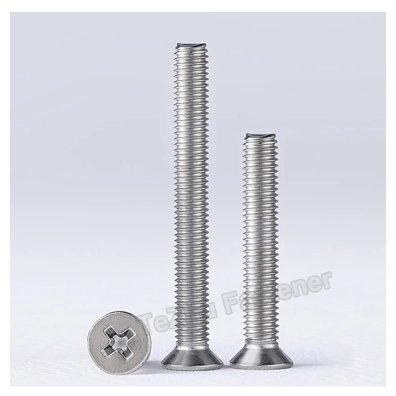 Vis à Tête Fraisée Cruciforme/plate A2 304 Inox - Diamètres M2 M2.5 M3 M3.5 M4 M5 M6 M8 - Longueurs 3-100 Mm - Lot De 5/10/50 Pièces - 2