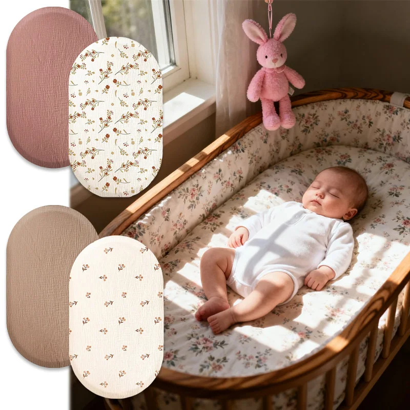 Nouveau drap de Moïne pour bébé, drap-housse Ultra doux universel adapté aux Bassinets, berceau pour bébé, panier Moïse, coussin/matelas rectangulaire ovale