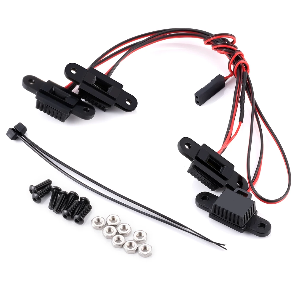 AXSPEED Rad Augenbraue Licht Rad Bogen Lampe Chassis LED Lichter für 1/10 RC Crawler Axial SCX10 III AXI03007 Jeep Wrangler Teile – Detail 3