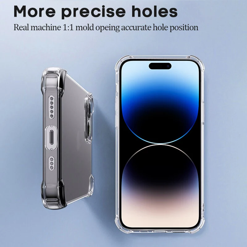 Luxury Clear Shockproof Phone Case with Enhanced Protection