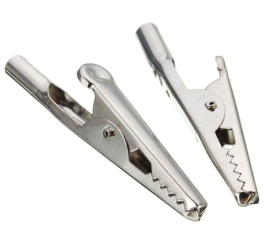 10PCS/Set Stainless Steel single prong Alligator Crocodile Electric Test Clips Cable Lead Screw Probe Clamps