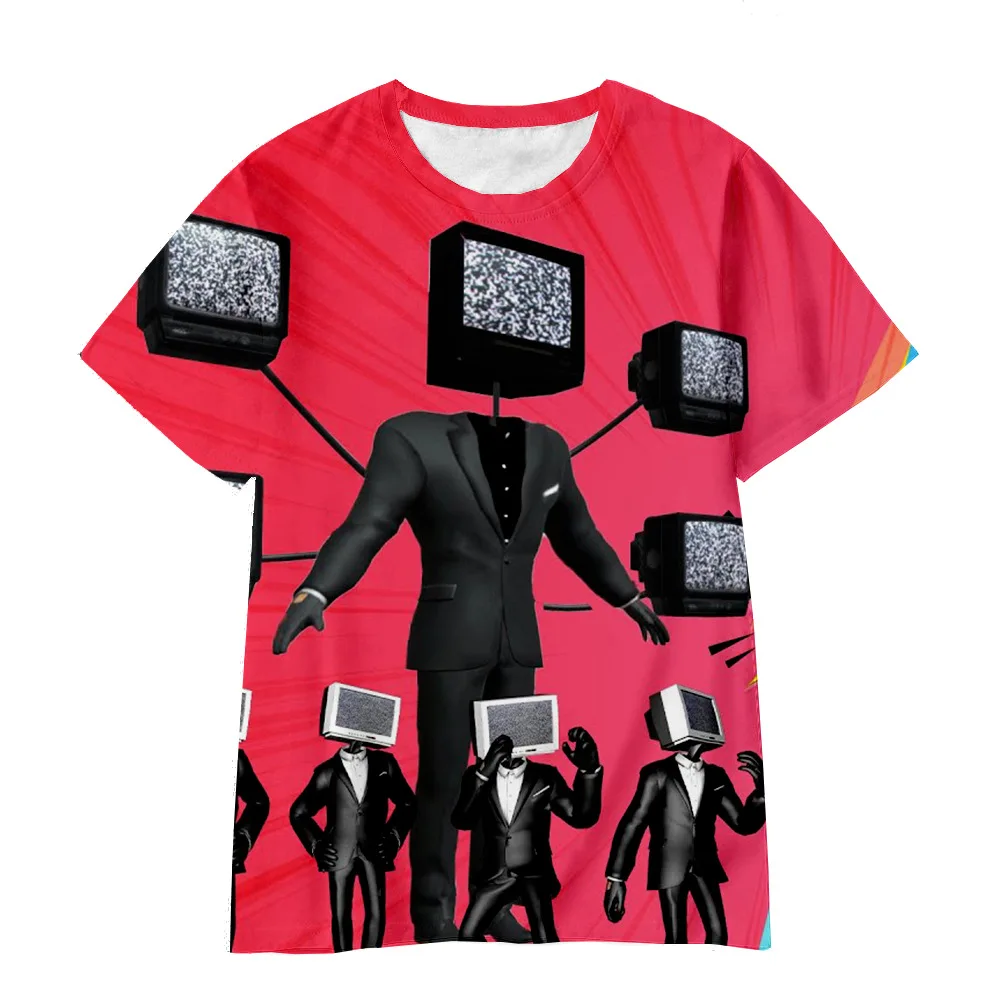 

Game Skibidi Toilet Tshirt Kids Short-sleeved 3D Colorful Print Speakerman T-shirt Boys Summer Casual Tops Teen Girls Pullover T