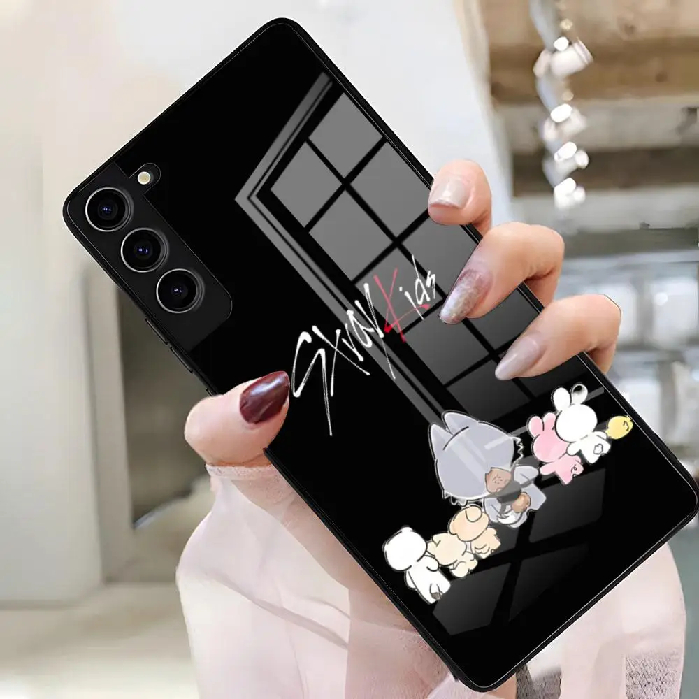 Kpop S-Stray-Kids Shockproof Glass Phone Case Cover