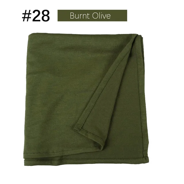 Muslim Women Premium Instant Cotton Jersey Hijab Scarf Jersey Hijabs Scarves With Hoop Pinless HeadScarves 53 colors 28