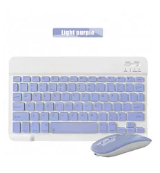 Multilingual Portable 10 - Inch Wireless Keyboard and Mouse Set - Korean (PURPLE)