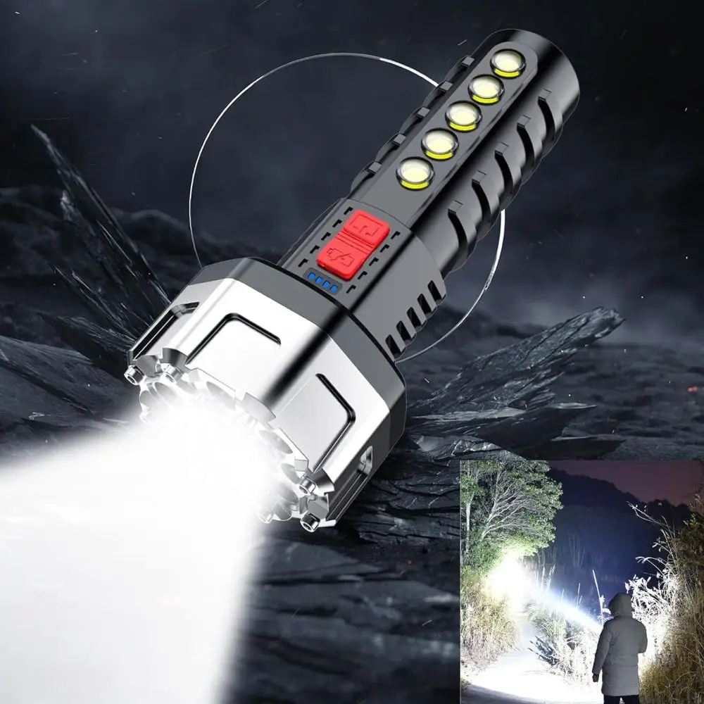 

Регулируемая яркость фонарик USB Перезаряжаемый ручной фонарик для кемпинга