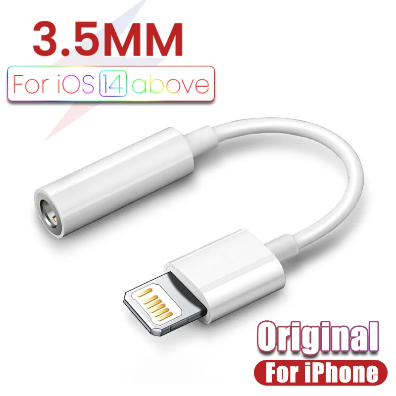 Adaptador de conector para auriculares iPhone Lightning P2 3,5mm -  AliExpress