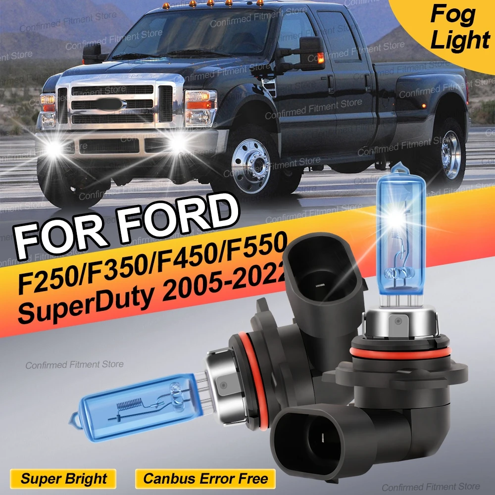 2Pcs H10 Canbus Auto Halogen Front Fog Lamp 9145 20000LM Light Bulb Plug Play For Ford F250/F350/F450/F550 Super Duty 2005 -