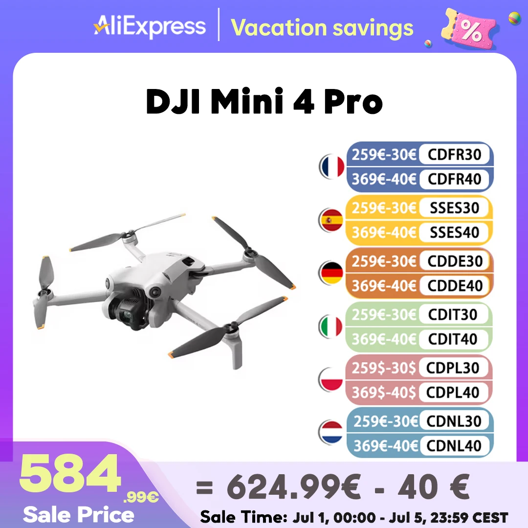 Dron DJI Mini 4 PRO z EU za $666.55 / ~2461zł