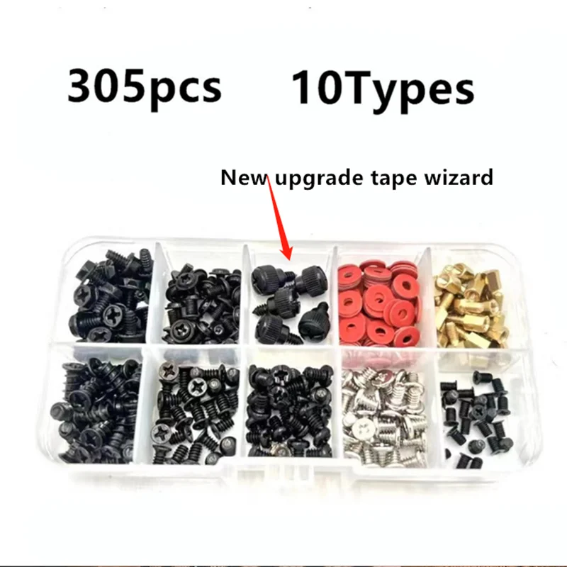 305/780pcs 컴퓨터 PC 케이스 하드 디스크 드라이브 팬 마더 보드 전원 공급 장치 서버 수리 핸드 스크류 볼트 스탠드 오프 세트 키트 조립