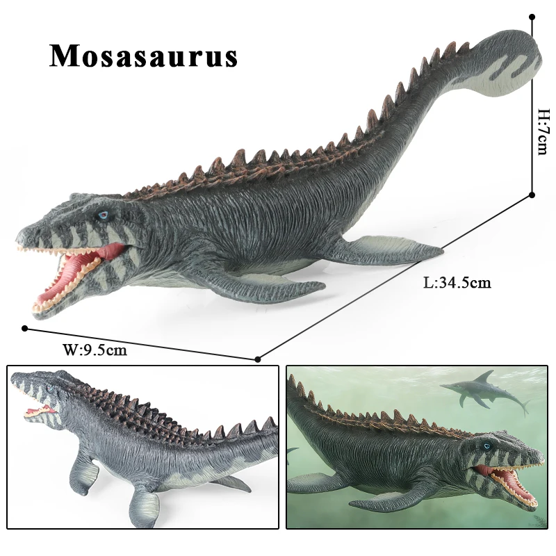 Oenux New Sealife Animals Model Prehistoric Mosasaurus