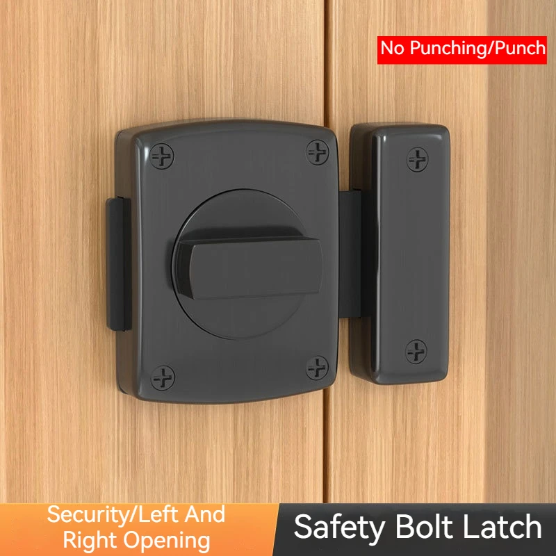 Door lock door latch anti-theft cast metal hook toilet doors right angle sliding gate lock bolts punching locks