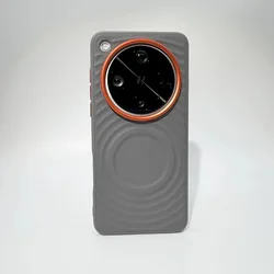 New Arrival: Magnetic Leather Ripple Texture Silicone Phone Cover - OPPO Find X8 Ultra (GRAY)