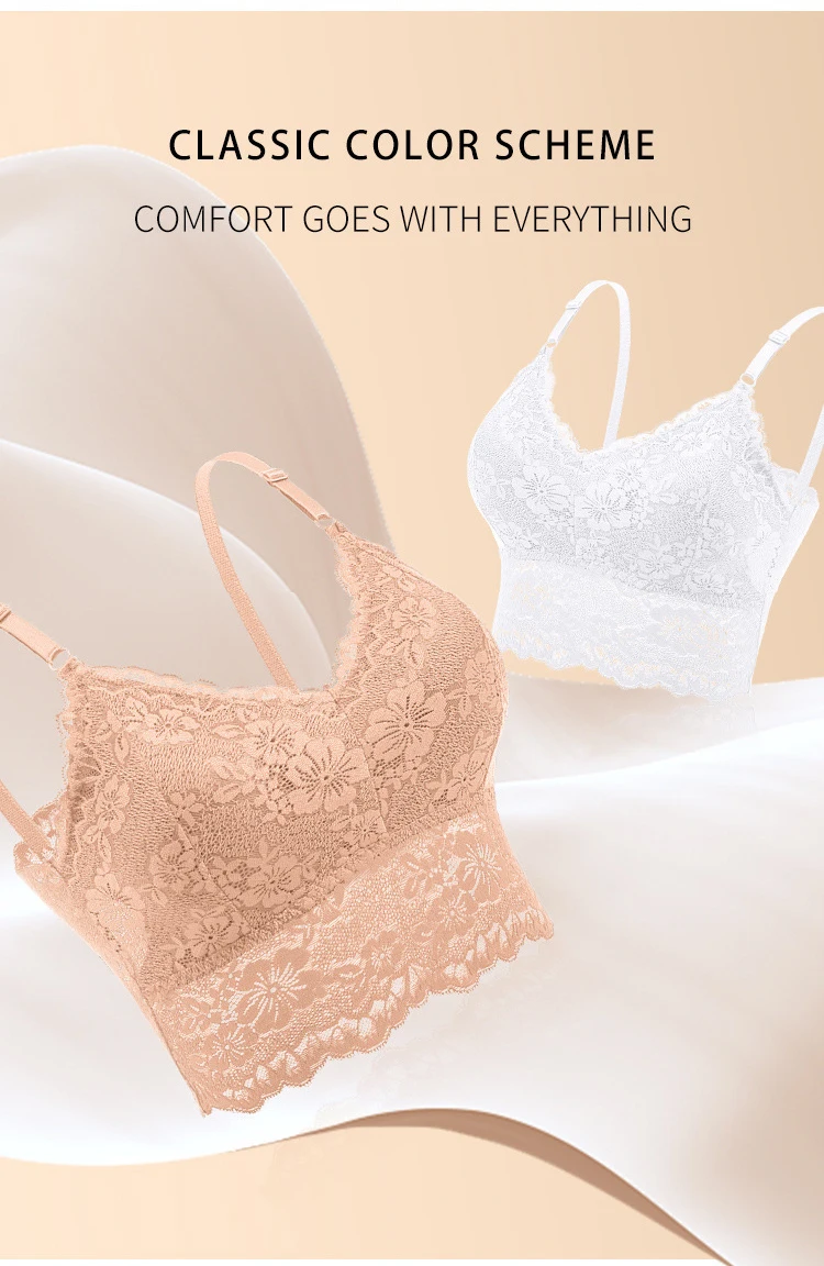 Meet'r verstellbares Rückeneinsatzpolster, Dessous, Versuchung, Damen-Spitzen-Büstenhalter, sexy und charmante BH-Weste, Unterwäsche – Detail 8