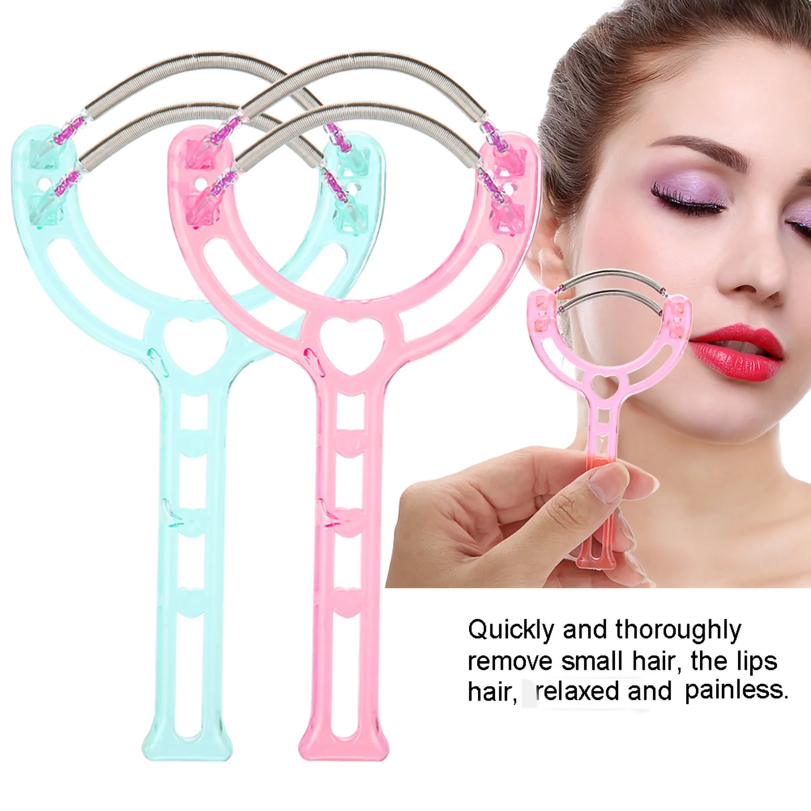 Facial Hair Remover Epilator Safe Handheld Face Threading Tool_voghion.com