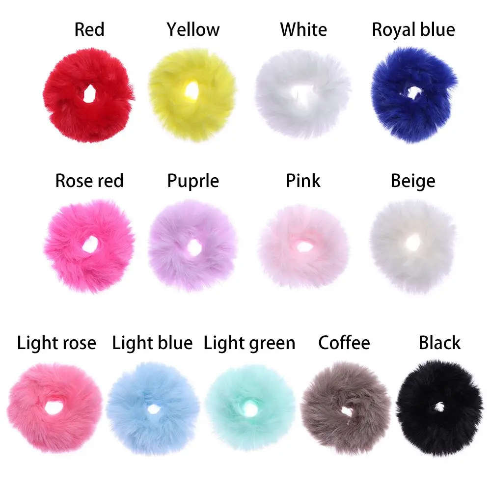 Faux Rabbit Fur Hair Bands for Women and Girls