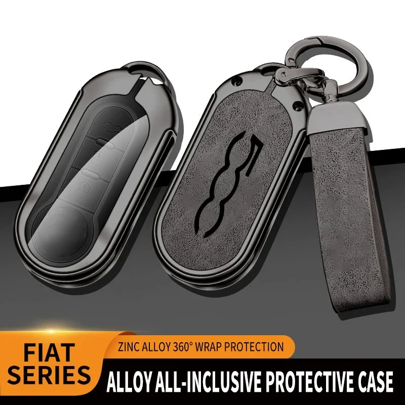 

Zinc Alloy Car Key Case For Fiat 500 500C 500L 500X Remote Control Protector For Fiat 500 Special Key Cover Shell Fob Keychain