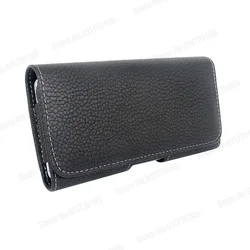 Premium Universal PU Leather Belt Clip Phone Pouch Holster and Waist Bag with Flip Cover - iPhone XS Max (LZW)