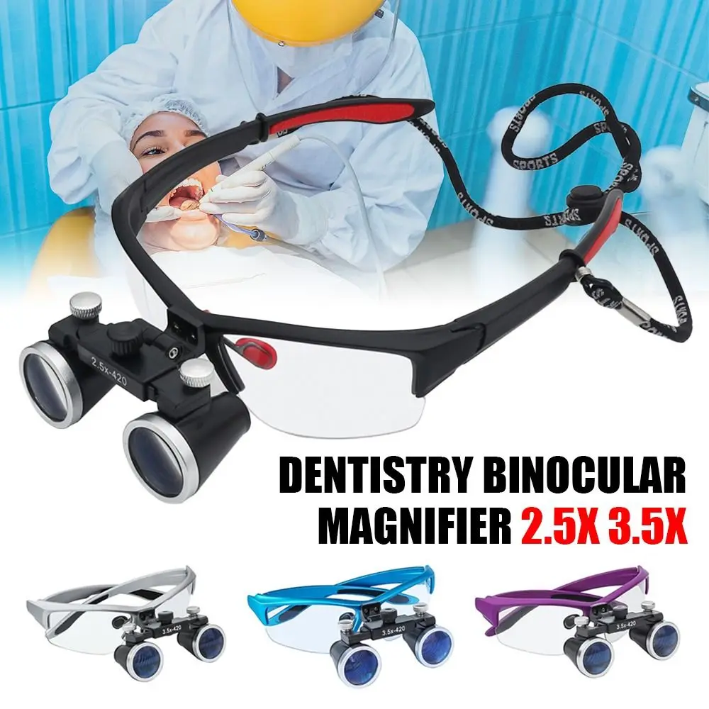 

Dentistry Binocular Magnifier 2.5X 3.5X Ultra-lightweight Optical Loupes 320-420mm Magnifying Glass for Dental Surgery