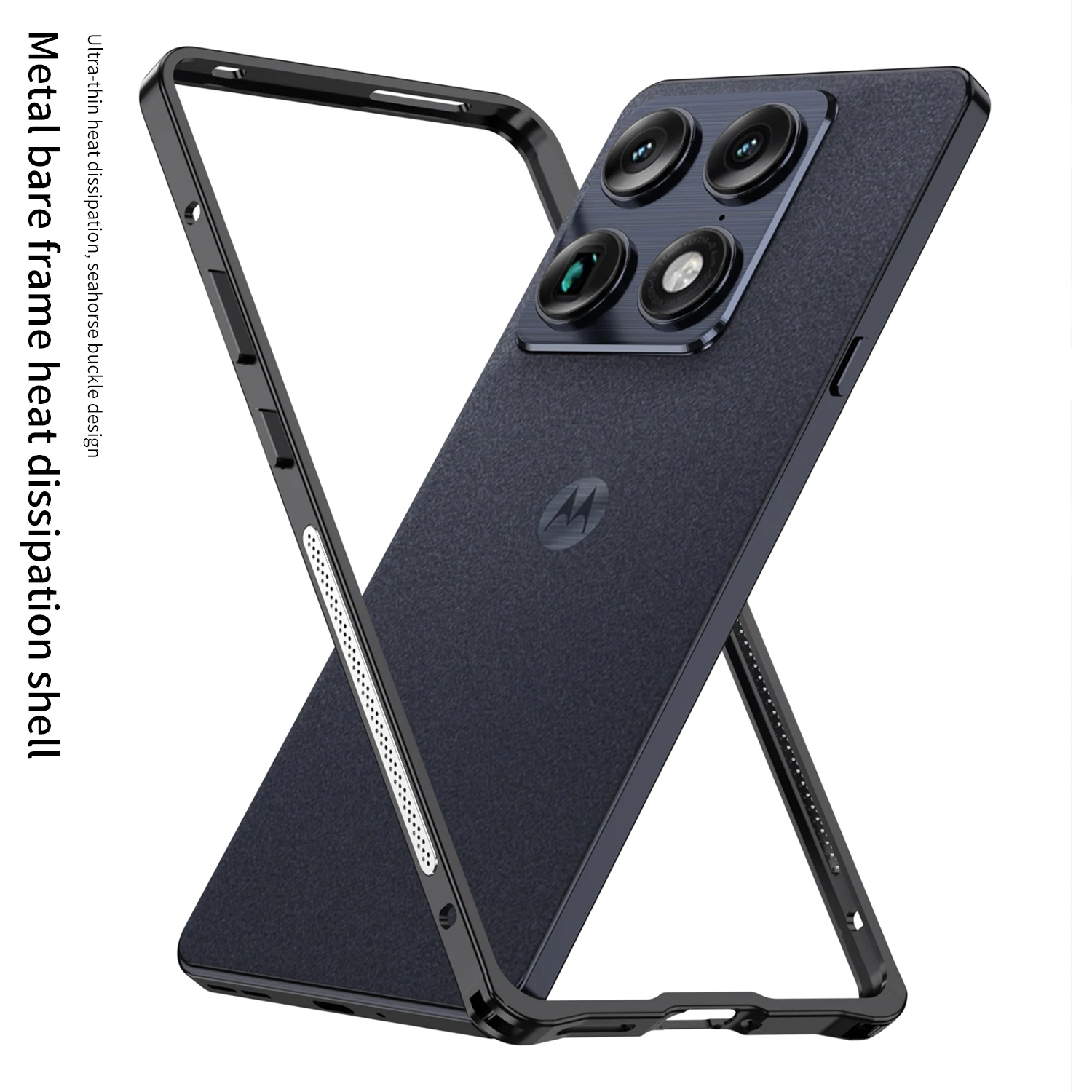 Luxury Aluminum Alloy Frame Shockproof Case with Bare-Skin Feel