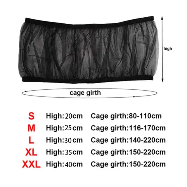 Bird Cage Cover Elastic Protection Soft Dustproof Birdcage Guard Net Cover for Cockatoo Macaw Parakeet Cockatiel Bluebirds 6