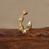1PC New Design Stainless Steel Zircon Clip Earrings For Woman Fashion No Piercing Fake Cartilage Jewelry 3