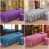 Beauty Salon Massage Table Bedspread Bed Table Cover With Face Hole Square Massage Table Bed Skirt Spa Treatment Bed Sheet 1