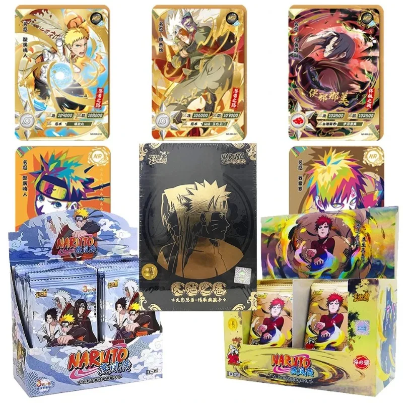 Kyou Naruto Sasuke Cards Games Toys Album Per Bambini Anime Party Games Collection Playing Collectible Children Paper Hobby Gift Box