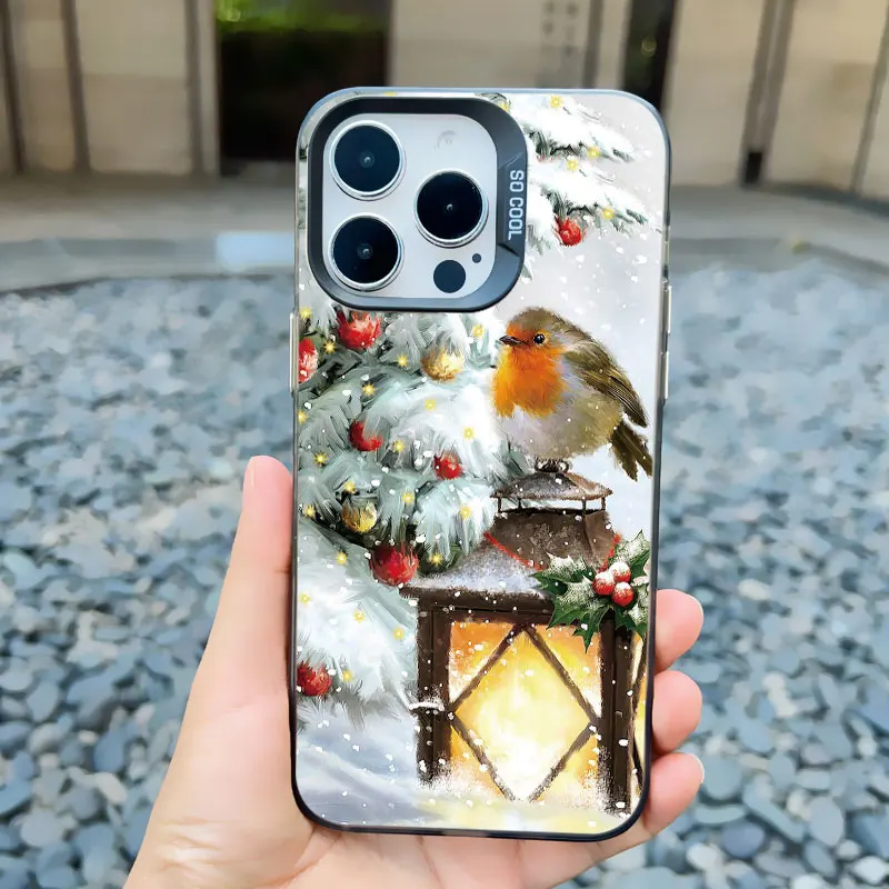 Weihnachten Schnee Baum Telefon Fall Für iPhone 15 14 13 12 11 Pro Max 16 Pro Max 13 Mini 15 14 plus Stoßfest Laser Zurück Abdeckung Funda – Detail 12