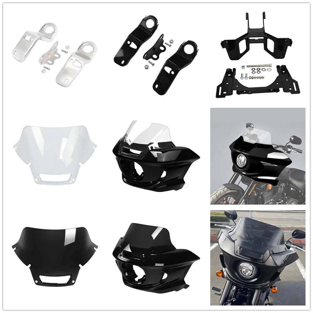 

Headlight Fairing Windshield W/ Bracket For Harley FXLRST 1YXZ LOW RIDER ST 2022-2023 FXRST 1YZZ LOW RIDER EL DIABLO 2022