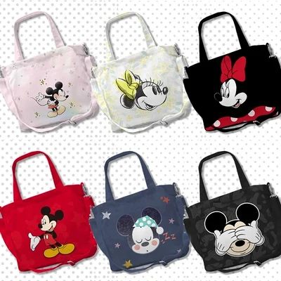 

Disney Mickey Minnie 8821 Anime Shoulder Bags Customized Cartoon Shopping Bag Casual Tote Storage Handbag Gift