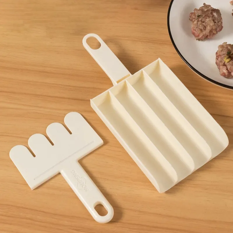 Creative Kitchen Fish Ball Rice-meat Dumplings Ball Maker,3/4 Household Molds, Non Stick Extrusion Rice-meat Dumplings Tools