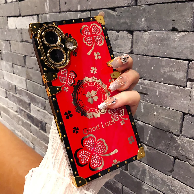 Glitzer Retro Diamant Strass Handyhülle Für Iphone Pro Max_voghion.com