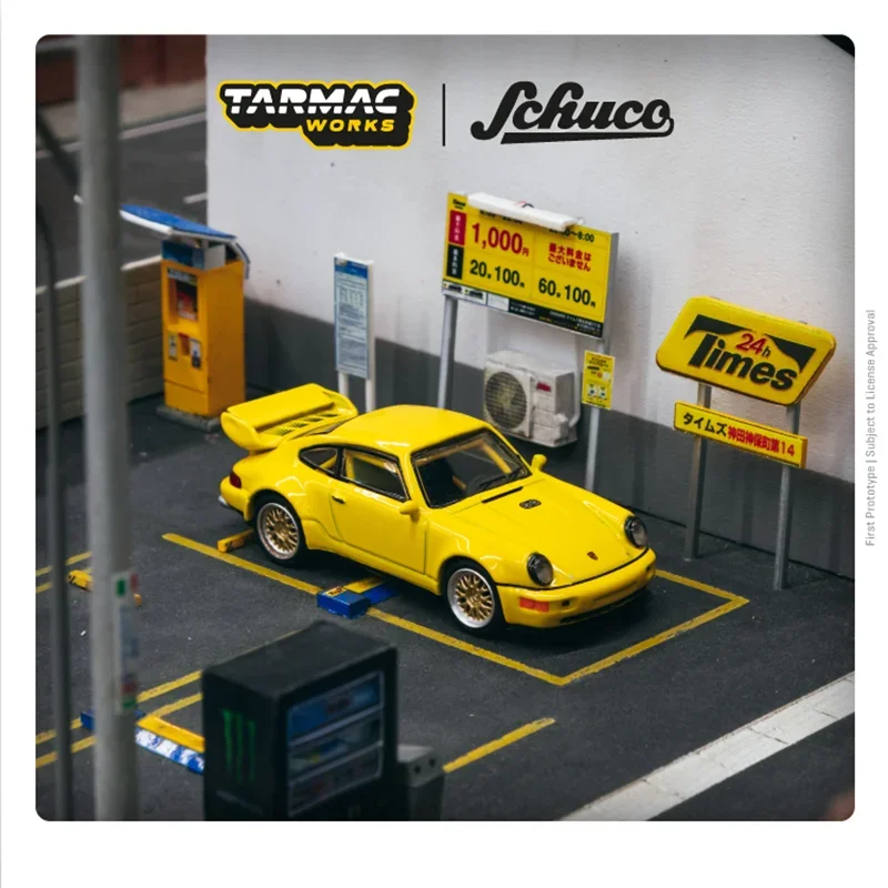

Tarmac работает 1:64 RSR 3,8 желтая литая модель автомобиля