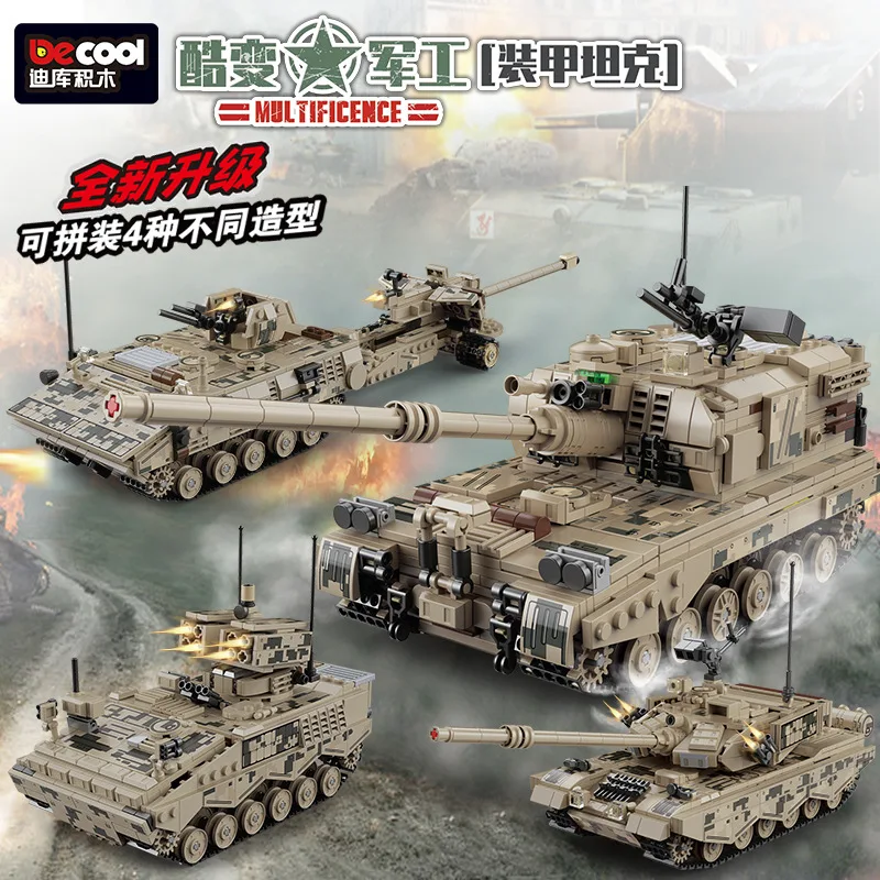 

Танк автомобиль Moc, строительные блоки, мини-блоки, 3D модель, кирпичи, игрушка, микроблоки для сборки, игрушки для детей, для мальчиков 14 лет