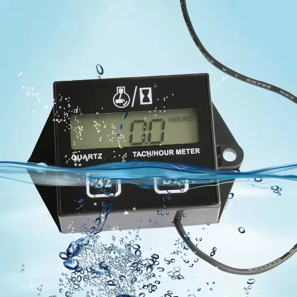 Digital Tach Hour Meter LCD Display for Motorcycle Engines